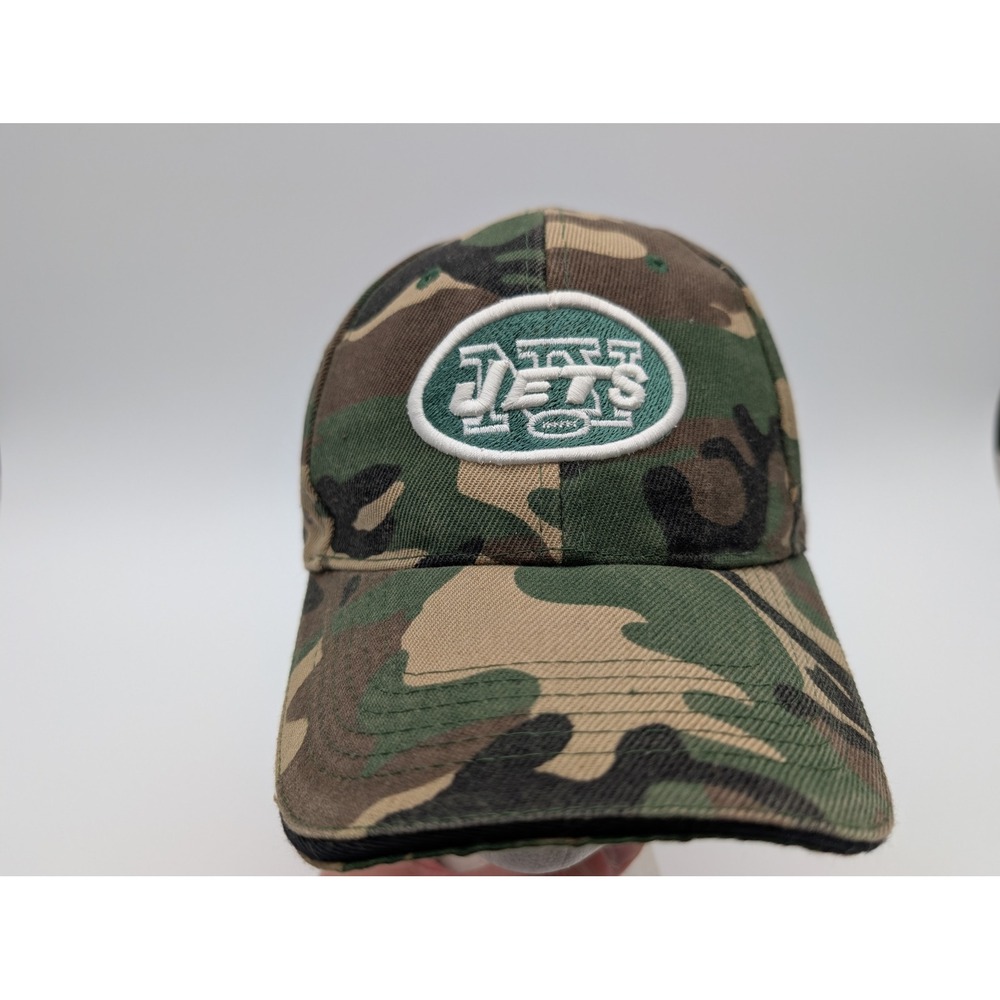 New York Jets Camo Baseball Cap Wool Blend NFL Camouflage Hat Mens OSFM